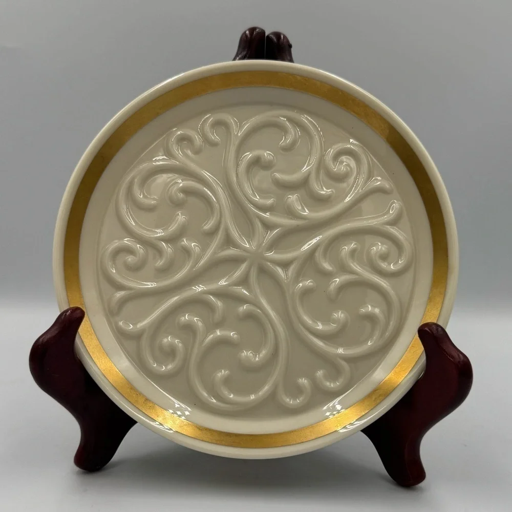 Vintage Lenox Wine Bottle Coaster Seville Collection Gold